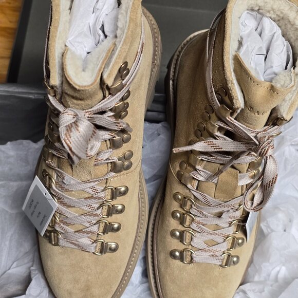 AllSaints Wanda Shearling Boots Luxe Warmth & Style--NIB--Size 8 - Picture 2 of 12